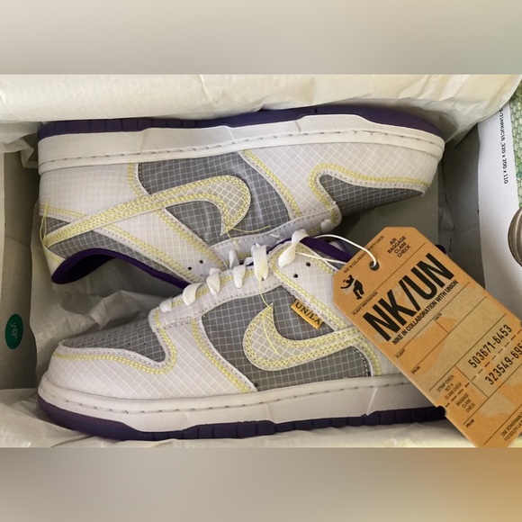 NIKE DUNK UNION COURT PURPLE  SIZE 7 DJ9649-500 SHIPS FREE PRIORITY MAIL 😮‍💨🔥 - Picture 8 of 9